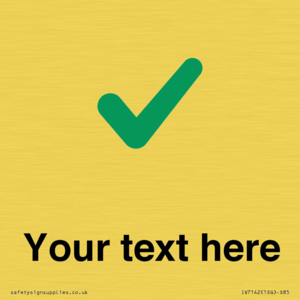 Custom plain background, green tick sign